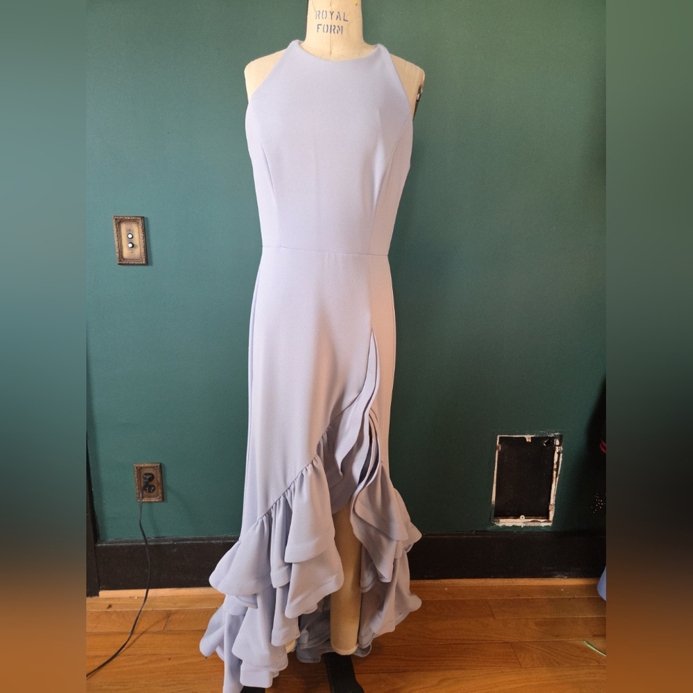 Betsy & Adam Light Blue High Low Dress
